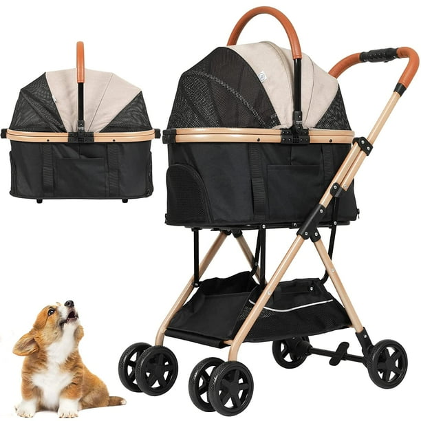 3in1 Pet Stroller for Medium Small Dogs Cats, Dog Stroller with
