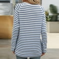 thumbnail image 5 of Womens Fall Sweatshirts Crewneck Striped Pullovers Color Block Shirt Fleece Oversized Casual Loose Pullover Sweater (Light Blue XL), 5 of 6