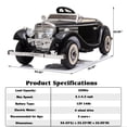 thumbnail image 5 of karbost 12V 14Ah Kids Ride on Car Licensed Mercedes-Benz Typ 540 K, Electric Car for Kids Black, 5 of 6