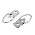 thumbnail image 2 of Unique Bargains 32mm x 15mm Silver Tone Iron D-Ring Photo Frame Hanger, 100 Pack, 2 of 4
