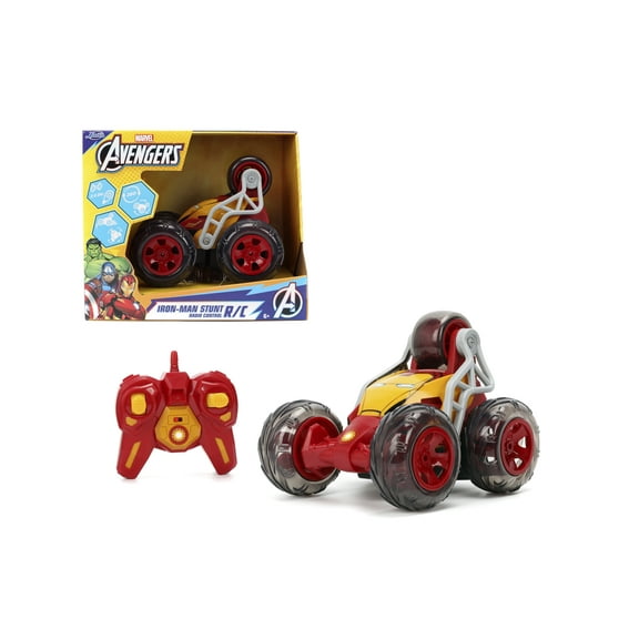 Jada Marvel Iron Man RC Stunt Car with Standing Drift and 360° Rotation, Ages 6 