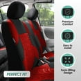 thumbnail image 4 of FH Group Seat Covers for Auto Car Sedan SUV Van Full Seat Covers Set with Black Leather Steering Wheel Cover 5 Colors, 4 of 9