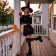 thumbnail image 6 of Voska Women's Halloween Print Thigh High Tube Socks Soft Stretchy Party Holiday Festival Decor E One Size, 6 of 6
