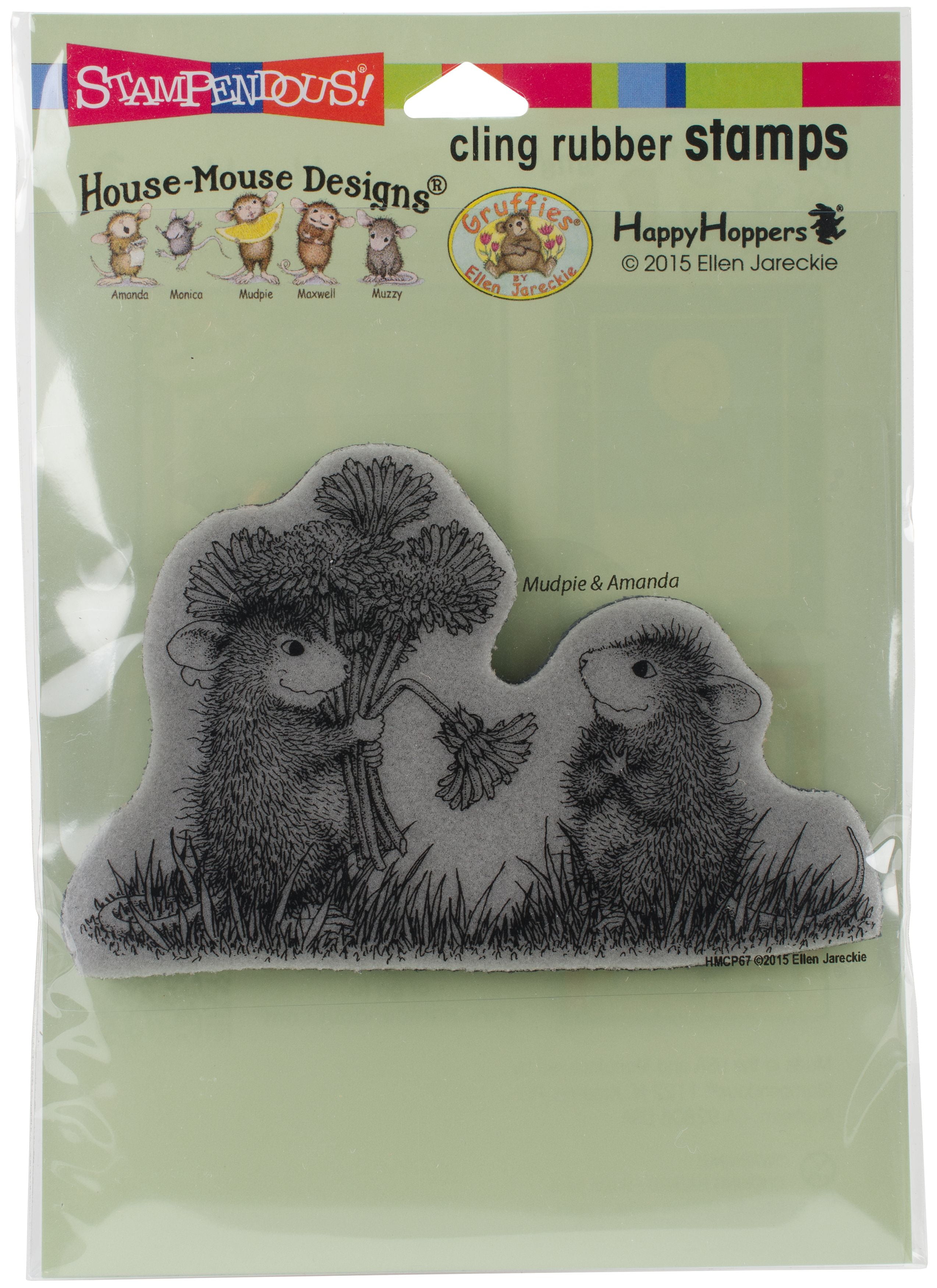 Stampendous House Mouse Cling Stamp 6.5" x 4.5" Dandelion Bouquet