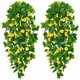 thumbnail image 1 of Flores colgantes artificiales BLEUM CADE Pothos Vines, 2 unidades, amarillas, 1 of 7