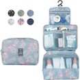 thumbnail image 2 of Neceser para hombres y mujeres, bolsa de cosméticos plegable de viaje impermeable, organizador de gran capacidad para gimnasio, negocios y vacaciones, con gancho y asa JM, 2 of 5