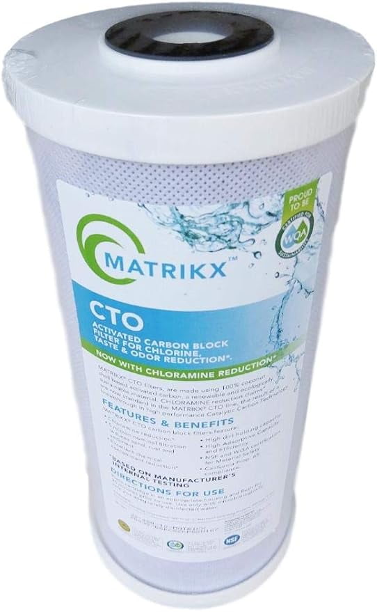 Matrikx 10 Full Flow CTO Carbon Block Filter now with Chloramine Reduction, 4.5 x 10, 32-450-10-MATRIKX