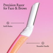 Billie Dermaplane Starter Kit, Reusable Handle With 3 Refill Blades, Womens Manual Razor, Malibu