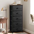 thumbnail image 1 of GUNAITO Tall Dresser for Bedroom with 5 Drawers Chest of Drawers Fabric Storage Bin Dirk Black, 1 of 10