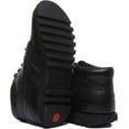 thumbnail image 4 of Kickers Kick Hi Luxe Women's Lace Up Leather Ankle Boot In Black Size 5, 4 of 6