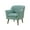 Aquamarine Teal, variant on Shelby Steel Gray Woven Fabric Oversized Armchair with Walnut Finish Wooden Legs