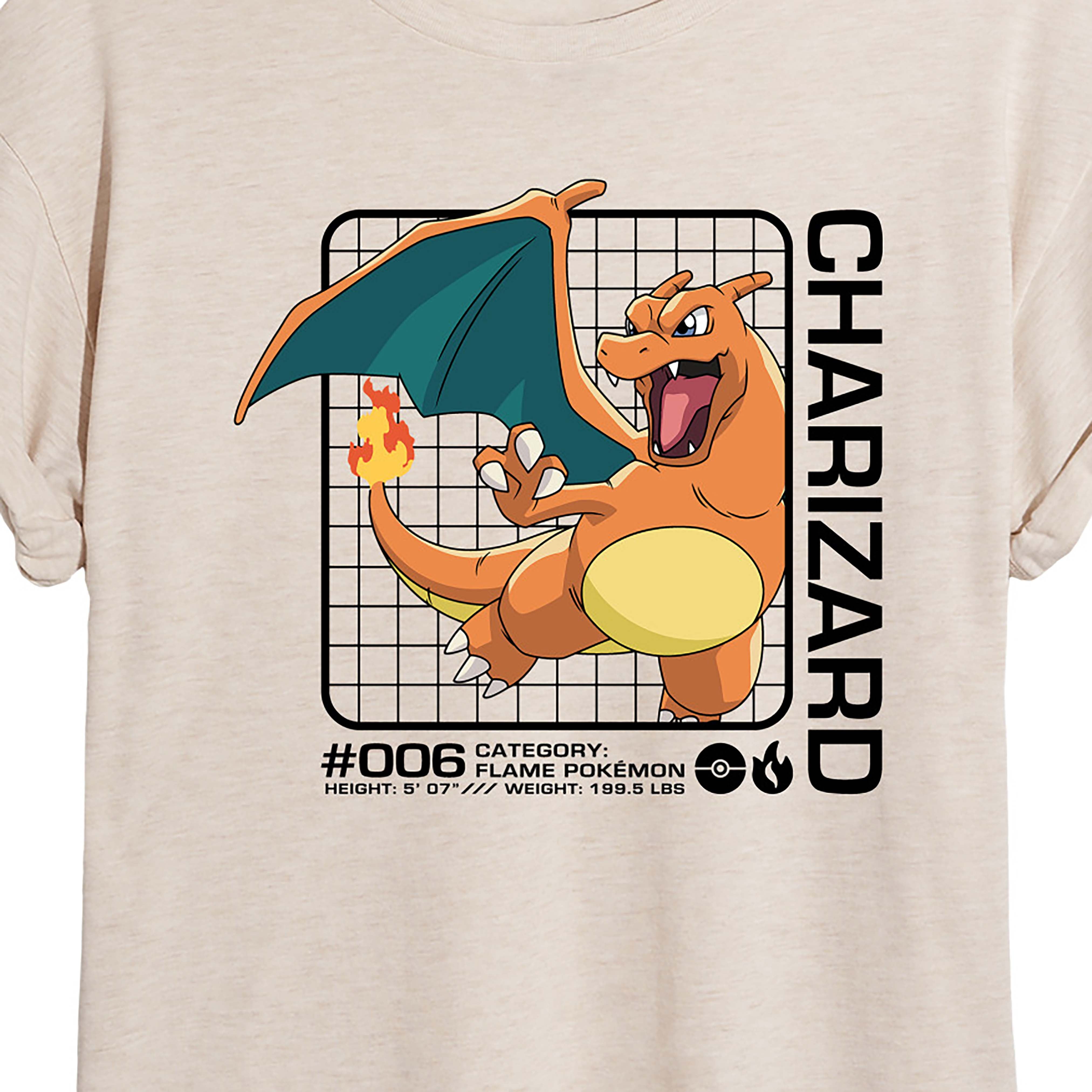 Pokémon - Charizard Stats - Juniors Muscle T-Shirt - Walmart
