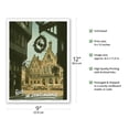 thumbnail image 2 of Travel to Germany (Reist in Deutschland) - The Roman (Römer) Old Town Hall - Frankfurt - Vintage Travel Poster c.1950s - Master Art Print (Unframed) 9in x 12in, 2 of 4