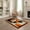 Black Orange Cream, Pattern 3, variant on ODIKA 6'x9' Washable Area Rug Easy Care, Non-Shedding, Record Vinyl Vintage Retro Spinning Disc Equalizer Shaped Music for Queen Size Bedroom Under Bed Master Suite