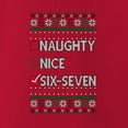 thumbnail image 3 of Wild Bobby Naughty Nice 6 7 Checklist Christmas Sweater | Holiday Unisex Boys Girls Crewneck Graphic Sweatshirt, 3 of 5