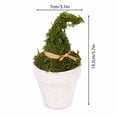 thumbnail image 2 of Vintage Witch Hat Plant Decor – 8.3inch Green Moss Hat with Plastic Cement Look Pot, Halloween Tabletop Figurine for Home Office, Fall Desk Ornament, Rustic Witch Decoration, Gift for Halloween Fans, 2 of 4