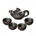 thumbnail image 1 of Tetera de arcilla,Tetera con infusor tradicional china hecha a mano,Juego de té portátil de kung fu de arcilla púrpura con 4 tazas,Tetera de Kung Fu con tapa,taza de té,regalo para el hogar, 1 of 8