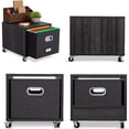 thumbnail image 6 of BirdRock Home Rolling Storage File Cabinet with 1 Lateral Drawer - Driftwood Grey, 6 of 9