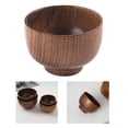 thumbnail image 5 of Tazón de madera de azufaifo agrio, lacado antiguo, para el hogar, estilo japonés, sopa de madera, tazón de arroz, vajilla de madera para niños, adultos, mediano, 10,5x6,5 cm, 5 of 5