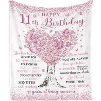 Gifts for 11 Year Old Girls Blanket 60"X50", Birthday Gifts for 11 Year Old Girls, 11 Year Old Girl Birthday Gifts, 11 Year Old Girl Gifts Ideas, Gift for 11 Year Old Girl, 11th Birthday Gifts