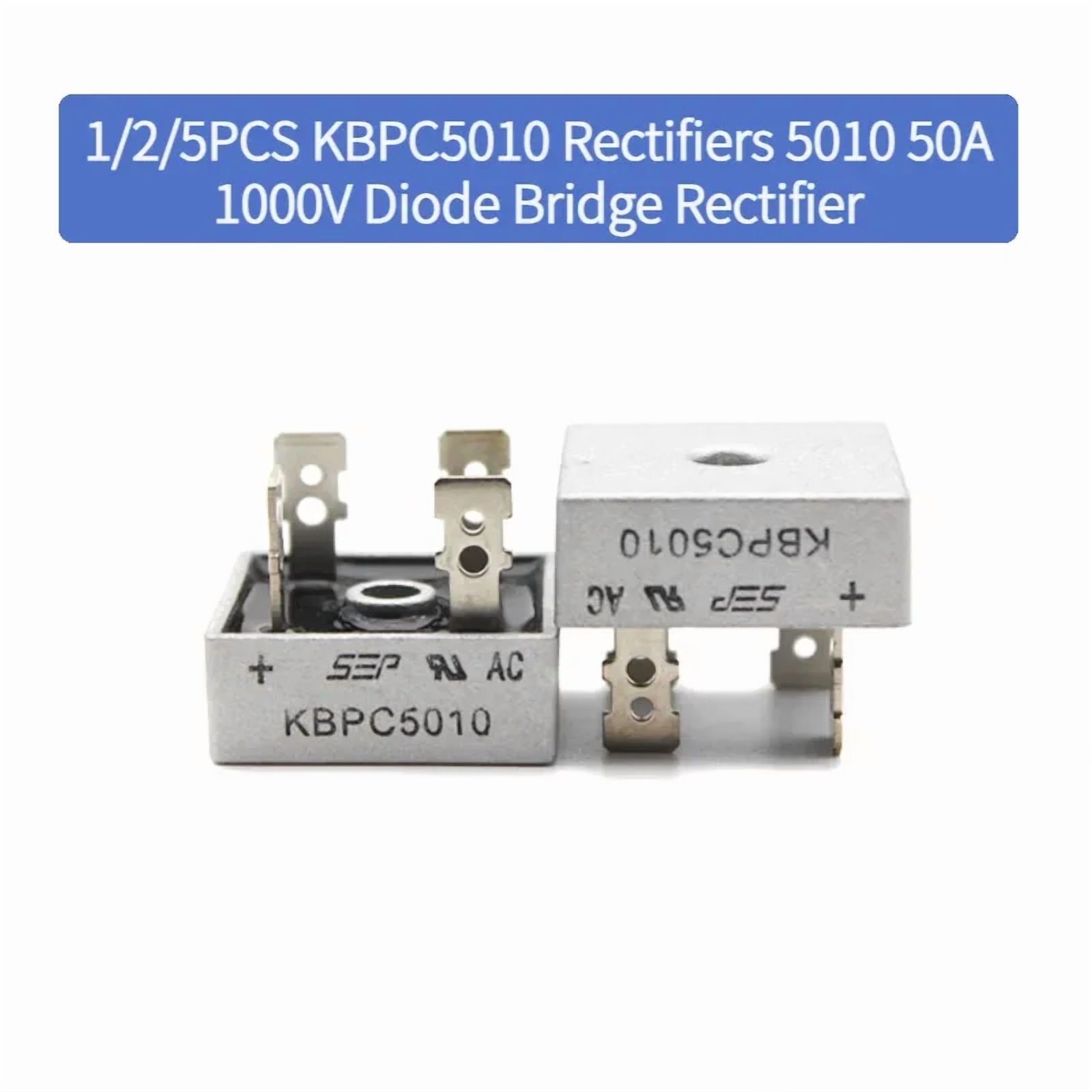 1/2/5PCS Bridge Rectifier Diode KBPC5010 Rectifiers 5010 50A 1000V Diode Bridge Rectifier Kit Electronic Componentes