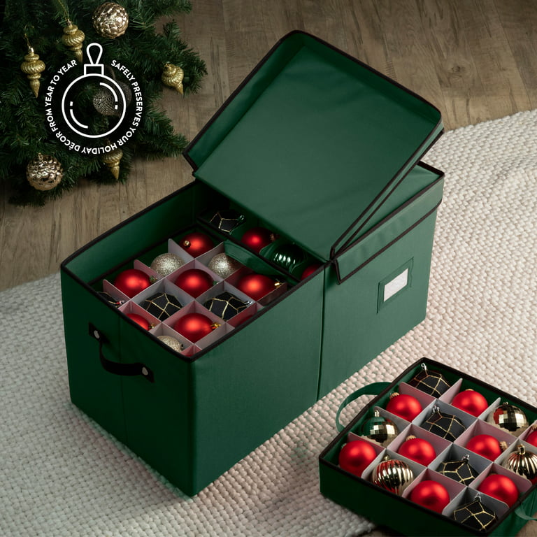 Premium Large Christmas Ornament storage Box with Lid - 3