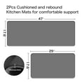 thumbnail image 3 of Kitchen Mat 2Pcs Cushioned Anti-Fatigue Area Rug Sets Waterproof Non-Slip Kitchen Mats and Rugs Heavy Duty Comfort Foam Rug for Kitchen Floor Home Office Sink in Grey, 3 of 7