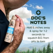 Dr. Squatch Mens Spray Deodorant, Natural Aluminum Free Deodorant for Men, Coastal Mist, 4 fl Oz