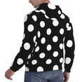 thumbnail image 6 of Cauagu Black and White Polka Dot for Men's Pullover Hooded Sweatshirt Athletic Casual Hoodie Aautumn Hoodie Sweatshirt for Men Pullover Casual Hooded Sweatshirt-Small, 6 of 7