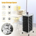thumbnail image 4 of 10-Drawer Rolling Cart Utility Organizer with Wheels Black, 4 of 5
