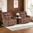 thumbnail image 6 of Bonzy Home Modern Comfort Reclining Chair, Breathable Fabric Recliner Chairs with Massage & Heating, Brown, 6 of 10