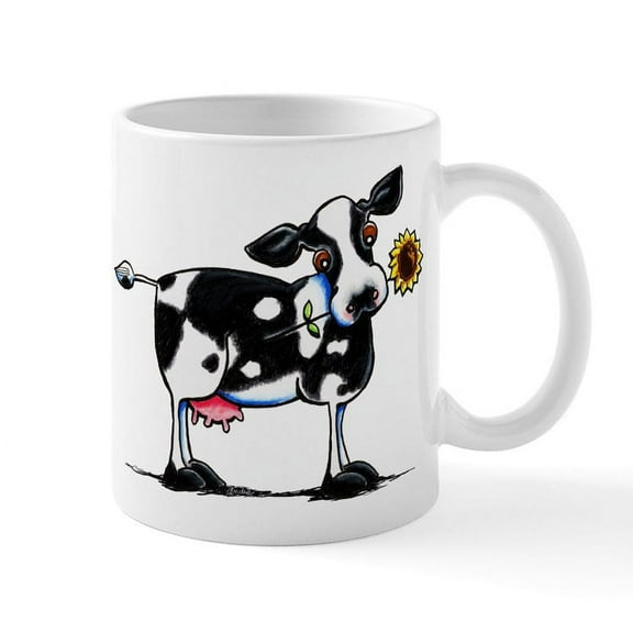 CafePress - Sunny Cow Mug - 11 oz Ceramic Mug - Novelty Coffee Tea Cup