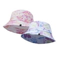 thumbnail image 3 of DALIX Tie Dye 100% Cotton Unisex Outdoor Summer Bucket Hats in Pink and Green - X-Large (2-Pack), 3 of 5