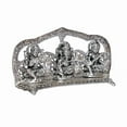 thumbnail image 3 of Silver Plated Laxmi Ganesha Saraswati Murti LGS Metal Statue Decorative Showpiece Figurines Religious Idol Sculpture for Decoration & Pooja Gifting Purpose, 3 of 4