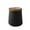 Column, variant on VENTOPYR Concrete Outdoor Side Table with Wood Grain Top,Small Jar Shaped Round Accent End Table for Patio, Garden,Black