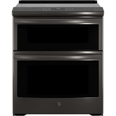 GE Profile Black Stainless PS960BLTS 30"" Slide In Electric Double Oven Convection Range with 6.6 cu. ft. Total Capacity