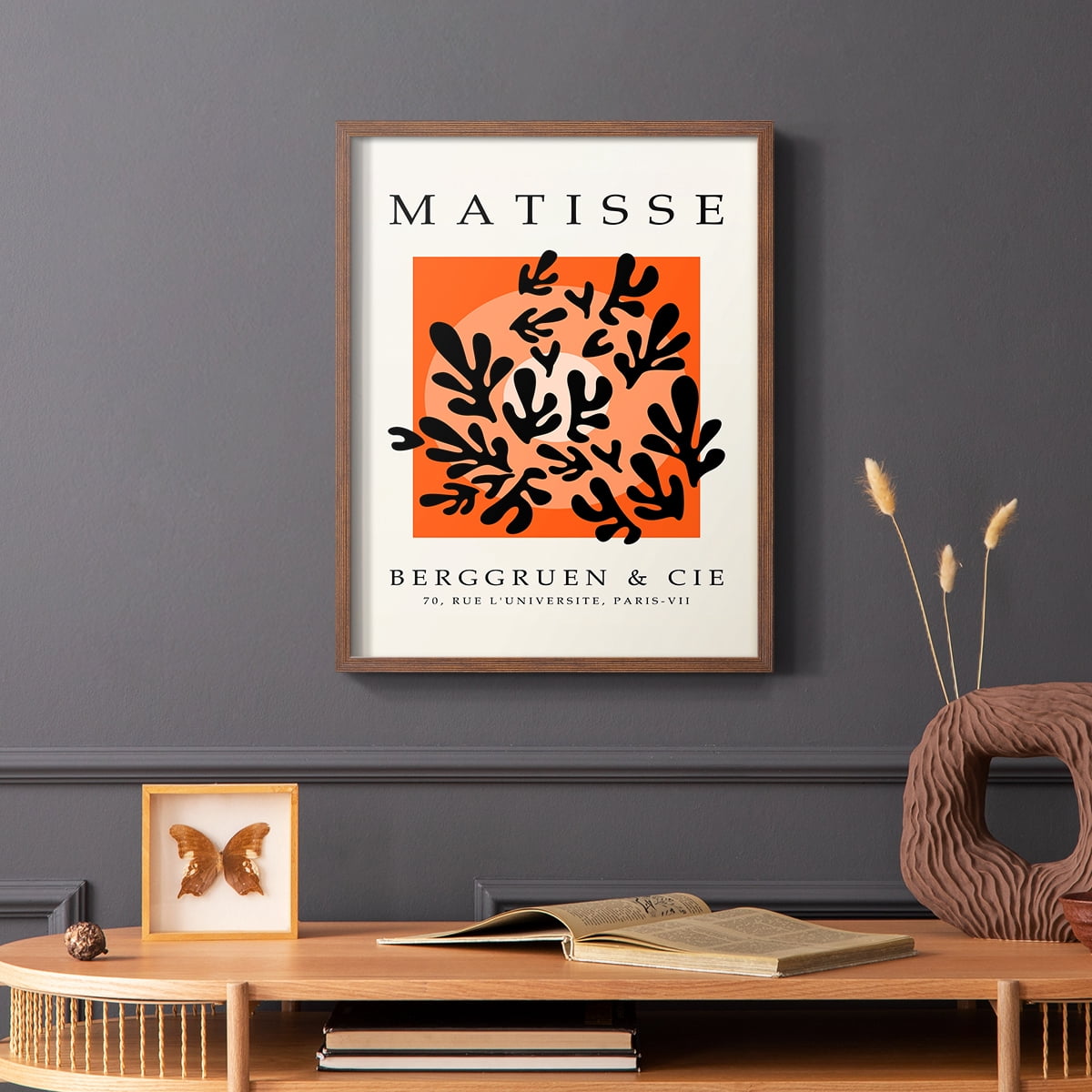 Matisse CXLV Framed Print in Brown Solid Wood 11 x 14 Framed Print