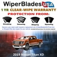 thumbnail image 2 of 2019 Nissan Titan XD Beam Wiper Blades Wipers w/1yr Warranty (Set of 2), 2 of 5