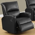 thumbnail image 4 of Monarch Specialties Recliner Swivel Glider, Charcoal Grey Bonded Leather, 4 of 4