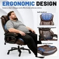 thumbnail image 7 of Qusaphy 800LBS Big and Tall Executive Office Chair, PU Leather Ergonomic Desk Chair with Adjustable Backrest and Thick Padded Cushion, Heavy Duty Chair for Home or Office Brown, 7 of 7