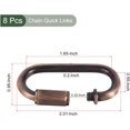 thumbnail image 2 of ZOUSSIQI 6 Pcs Chain Connectors, Chain Locking Quick Link, Great for Light, Key, Camping, Backpack, Rope (Red Bronze, 5mm Thick) CA919-88520, 2 of 5
