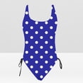 thumbnail image 4 of ylioge Womens Swimsuits One-Piece Tankinis Polka Dot Printed Bathing Suits Full-Coverage Push Up Drawstring High-Cut Swimwear Swimsuits, 4 of 6