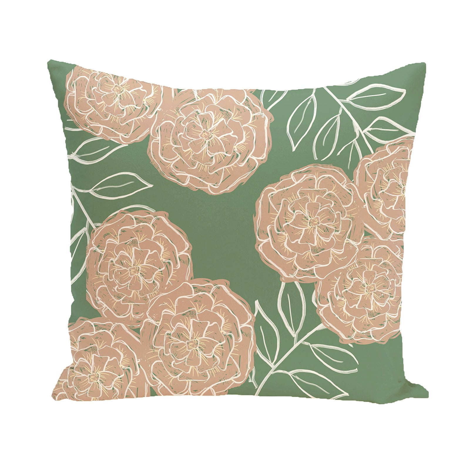 Simply Daisy 16" x 16" Mums the Word Floral Print Pillow
