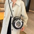 thumbnail image 6 of Wiywef Round Handbags Pu Shoulder Bag for Women, Fashion Crossbody Bag Small Round Tote Bag Casual Purse Handbag, 6 of 7