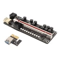 thumbnail image 1 of Tarjeta adaptadora con alimentación por USB PCIE Riser de 6 pines Bling Bling Compatible con Interfaz PCIE 1X 4X 8X 16X Plug and Play color negro, 1 of 12