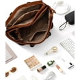 thumbnail image 3 of Laptop Tote Bag for Women, Leather Work Tote with Padded Laptop Compartment, Cup Holder, Office  Briefcase | Structured Shape, Padded Tech Pocket, Large Capacity, Built-ln Cup Holder, Water-Resistant, 3 of 6