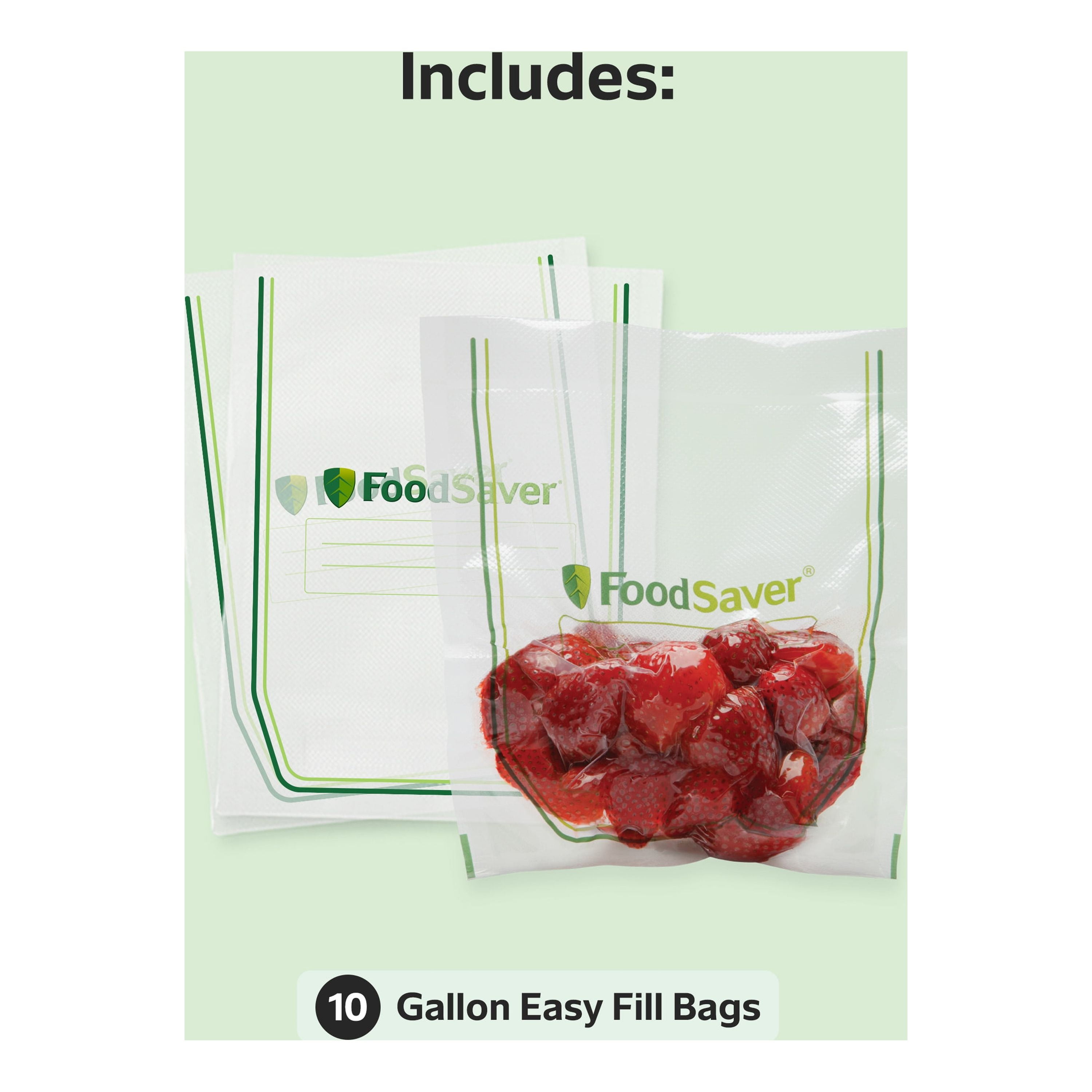 10 Pack Felji Food Vacuum Sealer Bags with Hand Pump, BPA-Free