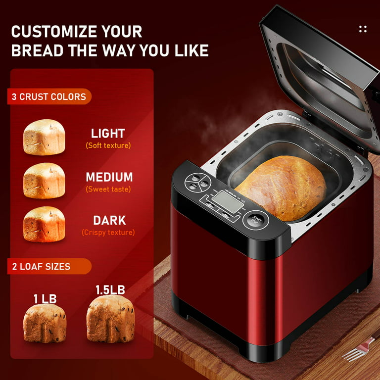 DMWD Visible Automatic Multifunctional Mini Bread Maker Intelligent  Electric Yogurt Cake Bread Toast Baking Machine Bread