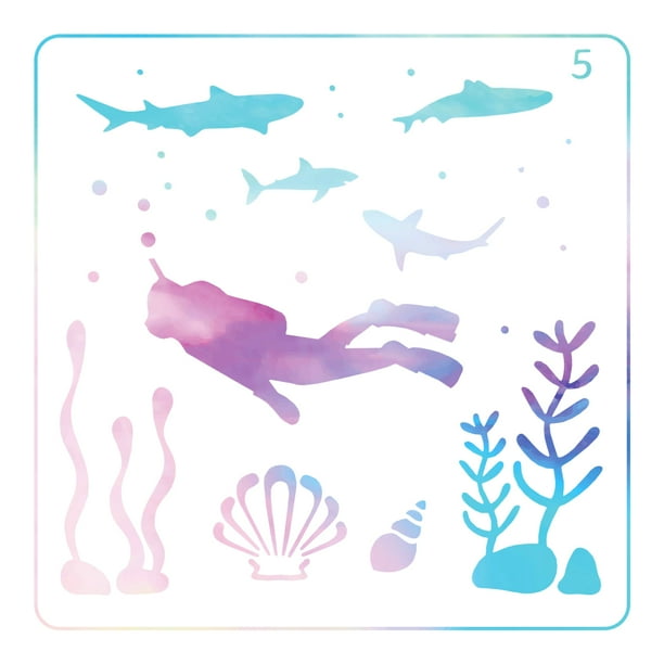 16/20PCS DIY Gift Seahorse Jellyfish Crafts Painting On Wood Sea Creatures  Stencils Ocean Animal Templates Wall Fabric Scrapbooking 16PCS 16PCS -  Walmart.com