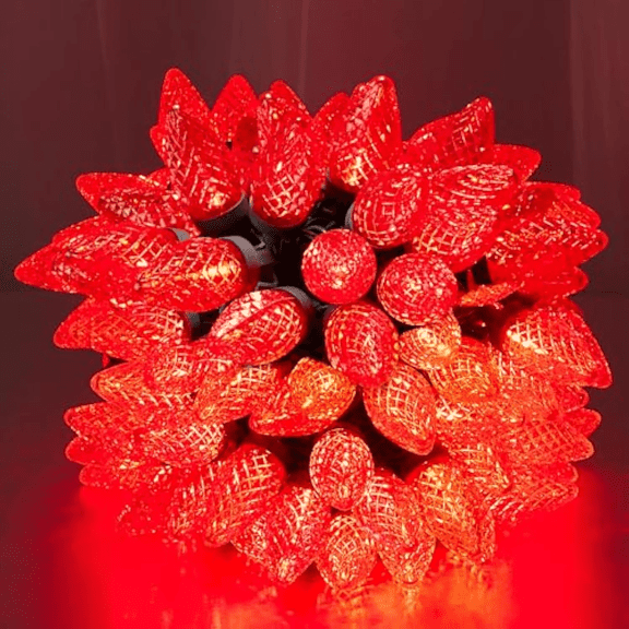 Wick's Outdoor Living LED C9 Red Holiday String Lights, 34 Ft, 50 Count